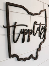 Load image into Gallery viewer, Custom City/State Laser Cut Wall Hanging
