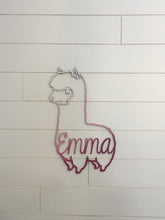 Load image into Gallery viewer, Custom Llama Laser Cut Name/ Llama Wall Art/