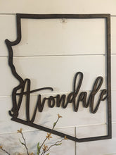 Load image into Gallery viewer, Custom City/State Laser Cut Wall Hanging