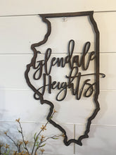 Load image into Gallery viewer, Custom City/State Laser Cut Wall Hanging