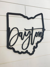 Load image into Gallery viewer, Custom City/State Laser Cut Wall Hanging