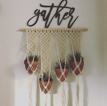 Load image into Gallery viewer, Gather Farmhouse Wood Word