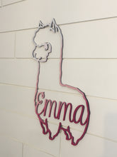 Load image into Gallery viewer, Custom Llama Laser Cut Name/ Llama Wall Art/