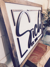 Load image into Gallery viewer, Last Name Laser Cut Sign