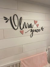 Load image into Gallery viewer, Custom Girl Wall Name/Nursery Name/Gallery Name Art/Lasercut Name