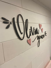 Load image into Gallery viewer, Custom Girl Wall Name/Nursery Name/Gallery Name Art/Lasercut Name