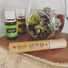 Load image into Gallery viewer, Custom Engraved Bamboo Essential Oil Roller Ball Applicator