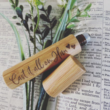 Load image into Gallery viewer, Custom Engraved Bamboo Essential Oil Roller Ball Applicator