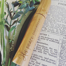 Load image into Gallery viewer, Custom Engraved Bamboo Essential Oil Roller Ball Applicator