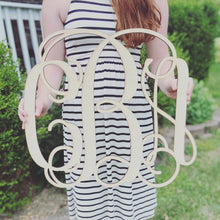 Load image into Gallery viewer, Custom Wood Monogram Sign/Personalized Monogram/Baby Nursery Monogram/Monogram Wall Hanging