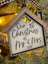 Load image into Gallery viewer, First Christmas Ornament/First Married Christmas/Farmhouse Christmas Ornament