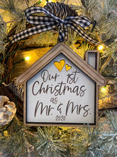 Load image into Gallery viewer, First Christmas Ornament/First Married Christmas/Farmhouse Christmas Ornament