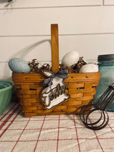 Load image into Gallery viewer, Farm house Easter name tag/ custom ship lap bunny