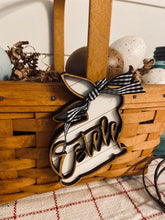 Load image into Gallery viewer, Farm house Easter name tag/ custom ship lap bunny