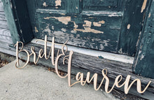 Load image into Gallery viewer, Custom Couples Name/Wedding Backdrop Name/Laser Cut Wedding Decor/ Last Name Sign