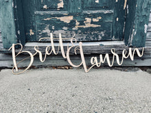 Load image into Gallery viewer, Custom Couples Name/Wedding Backdrop Name/Laser Cut Wedding Decor/ Last Name Sign
