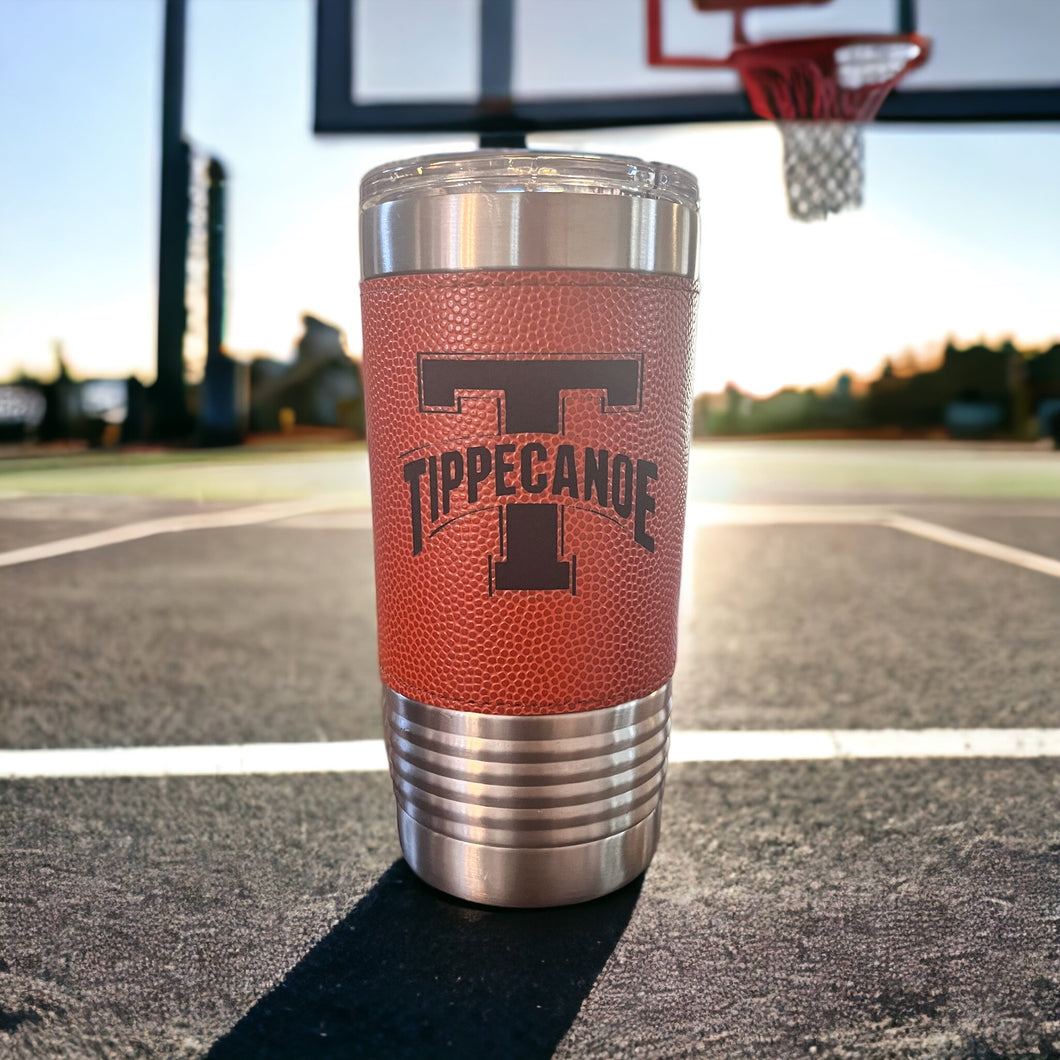 Textured Basketball Travel Cup