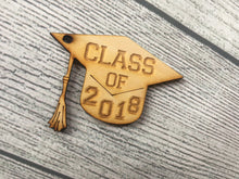 Load image into Gallery viewer, Graduation Cap Wood Cut Out
