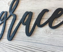 Load image into Gallery viewer, Grace Farmhouse Laser Cut Wood Word
