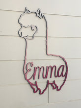 Load image into Gallery viewer, Custom Llama Laser Cut Name/ Llama Wall Art/
