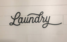 Load image into Gallery viewer, Farmhouse Laundry Wood Word/ Laser cut laundry word/ Vintage Laundry
