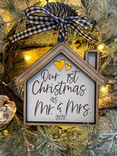 Load image into Gallery viewer, First Christmas Ornament/First Married Christmas/Farmhouse Christmas Ornament
