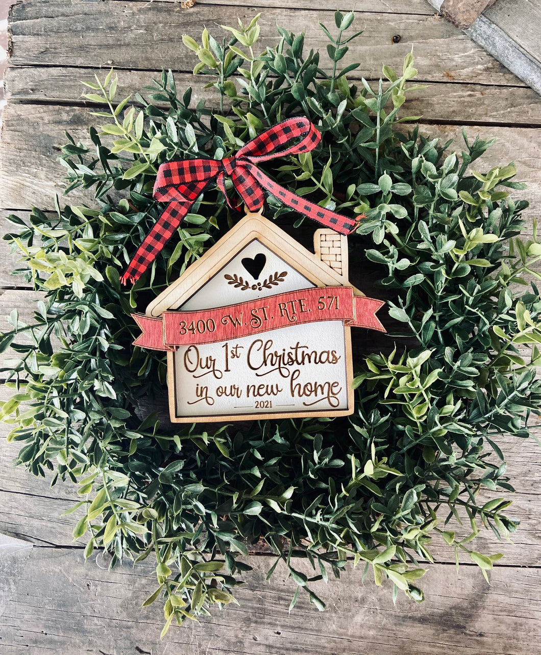 First Home Ornament/New Home Christmas Ornament/Wedding gift ornament/Farmhouse Christmas Ornament