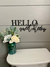 Load image into Gallery viewer, Cheeky Bathroom Sign/Sweet Cheeks Wall Sign
