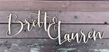 Load image into Gallery viewer, Custom Couples Name/Wedding Backdrop Name/Laser Cut Wedding Decor/ Last Name Sign
